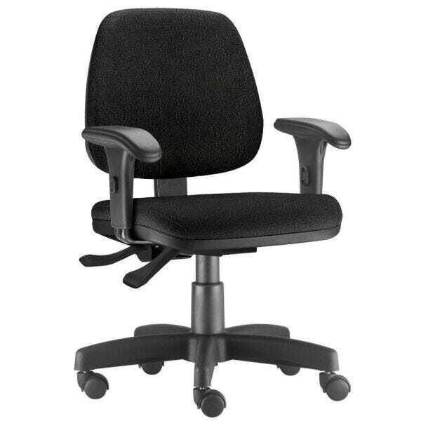 Kit Cadeira Escritório Job e Mesa Escrivaninha Industrial Soft Preto Fosco - Lyam Decor - 4