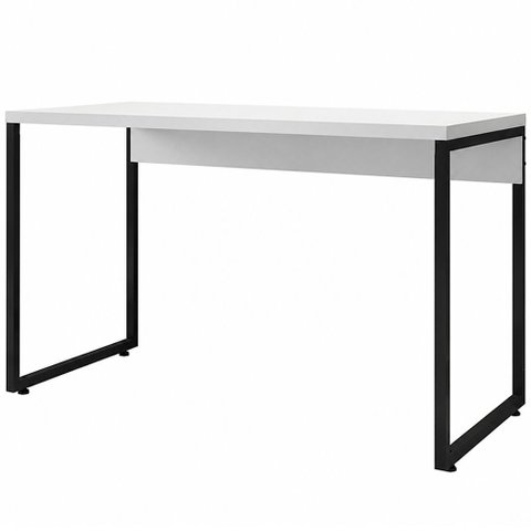 Mesa para Escritório e Home Office Industrial Soft F01 Branco Fosco - Lyam Decor