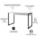 Ver imagem 6 de Mesa para Escritório e Home Office Industrial Soft F01 Branco Fosco - Lyam Decor