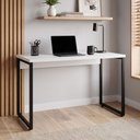 Ver imagem 5 de Mesa para Escritório e Home Office Industrial Soft F01 Branco Fosco - Lyam Decor