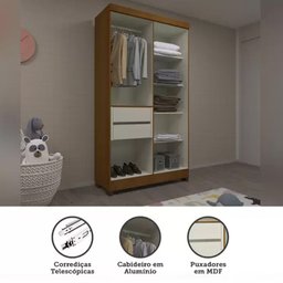 Guarda Roupa Eucamoveis Genova 4 Portas 2 Gavetas - 5 Guarda Roupa Eucamoveis Genova 4 Portas 2 Gavetas - 5