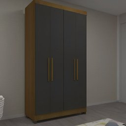 Guarda Roupa Eucamoveis Genova 4 Portas 2 Gavetas - 1 Guarda Roupa Eucamoveis Genova 4 Portas 2 Gavetas - 1