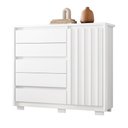 Ver imagem 1 de Cômoda Frisada com Sapateira Missal Branco