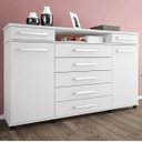 Ver imagem 1 de Comoda London 7 Gavetas 2 Portas Branco - Demóbile