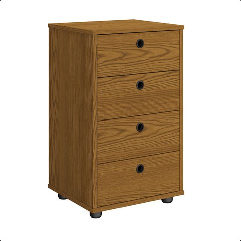 Mesa de Cabeceira Classic 4 Gavetas para Quarto ou Escritório Freijó