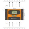 Controlador de Carga 10A 12V/24V Regulador Sistema Solar - 5