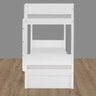 Cama Auxiliar 78 cm Bicama Branco Laca + Tapa Vista frontal Beliche - 3