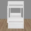 Ver imagem 3 de Cama Auxiliar 78 cm Bicama Branco Laca + Tapa Vista frontal Beliche