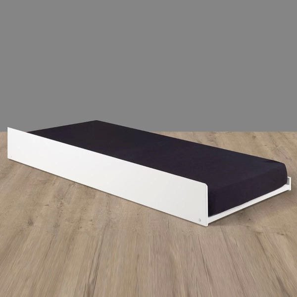 Cama Auxiliar 78 cm Bicama Branco Laca + Tapa Vista frontal Beliche