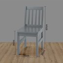 Ver imagem 2 de Cadeira Infantil Fun Cinza Laca em madeira maciça