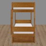 Cama Auxiliar 78 cm Bicama Madeira Maciça + Tapa Vista frontal Beliche - 3
