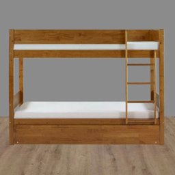 Cama Auxiliar 78 cm Bicama Madeira Maciça + Tapa Vista frontal Beliche - 4