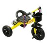 TRICICLO FERRO INFANTIL RODAS BORRACHA COM GARRAFA E CAMPANHIA AMARELO - MC4819AM - 1