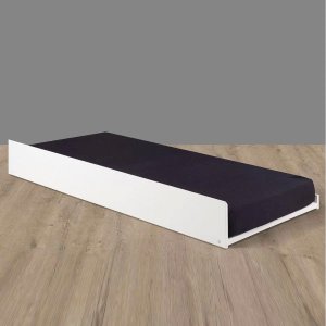 Cama Auxiliar 88 cm Bicama Branco Laca + Tapa Vista frontal Beliche