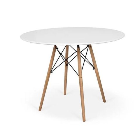 Mesa de Jantar Redonda Eames Eiffel 90 cm Branca