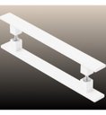 Ver imagem 2 de Puxador De Porta Pivotante Barra Chata Duplo Branco 70cm