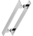 Ver imagem 2 de Puxador De Porta Pivotante Barra Chata Duplo Cromado 1.20 Mt