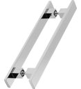 Ver imagem 3 de Puxador De Porta Pivotante Barra Chata Duplo Cromado 1.20 Mt