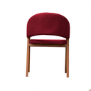 Ver imagem 4 de Cadeira de Jantar Estofada Essencial Base Madeira Maciça Veludo:vermelho