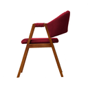 Ver imagem 2 de Cadeira de Jantar Estofada Essencial Base Madeira Maciça Veludo:vermelho