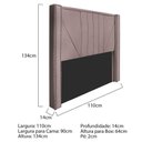 Ver imagem 5 de Cabeceira Solteiro 90 Cm Para Cama Box Linho Rosê