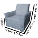 Ver imagem 3 de Poltrona Infantil Cadeira Sofá Angel Mini para Crianças Preto