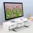 Ver imagem 3 de Suporte para Monitor , Prateleira para Computador com 3 Gavetas