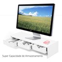 Ver imagem 4 de Suporte para Monitor , Prateleira para Computador com 3 Gavetas