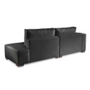Ver imagem 3 de Sofá 4 Lugares Modulado Chaise Almofada Solta Molas Isa Be Linho Preto 2,7m