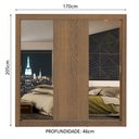 Ver imagem 4 de Guarda Roupa Casal Madesa Mônaco 3 Portas de Correr com Espelhos