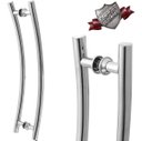 Ver imagem 2 de Puxador De Porta Tubular Curvo Lateral 1.20 Metro