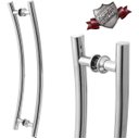 Ver imagem 1 de Puxador De Porta Tubular Curvo Lateral 1.20 Metro