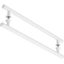 Ver imagem 3 de Puxador Branco Para Porta De Vidro Madeira Pivotante 1.20 Mt