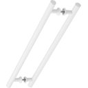 Ver imagem 2 de Puxador Branco Para Porta De Vidro Madeira Pivotante 1.20 Mt