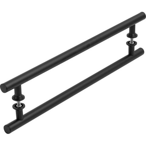 Puxador Preto Para Porta De Vidro E Madeira 80cm