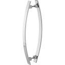 Ver imagem 3 de Puxador De Porta Barra Chata Curvo Arco Cromado 60cm
