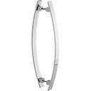 Ver imagem 1 de Puxador De Porta Barra Chata Curvo Arco Cromado 60cm