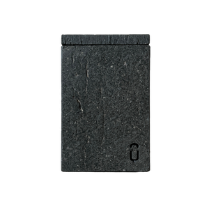Pote Organize com Tampa Mármore Travertino Nero Vintage 13x9cm