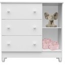 Ver imagem 6 de Quarto de Bebê Mariah 3 Portas com Berço Americano Multifuncional Cleo Branco com Colchão Ortobom -