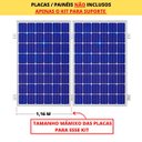 Ver imagem 4 de Kit Estrutura Suporte Fixador 1,20m Para 02 Placas Painel Solar Alumínio e Inox | Telha Cerâmica Cim