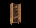 Ver imagem 5 de Cristaleira Lyra 2 Portas C/ Prateleiras para Vinhos e Taças Cedro