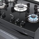 Ver imagem 3 de FOGAO 5 BOCAS VENAX DELPLUS VITREO BL PRETO FOSCO GAS GLP