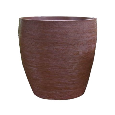 Vaso Planta 30x30 Oval Moderno Polietileno - FERRUGEM 017