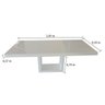 Mesa de Jantar em Resina Cor Branca Modelo Savana 2,00x0,90 - 3