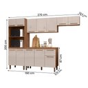 Ver imagem 4 de Armario de Cozinha Pop 2 Fornos com 12 Portas e 1 Gaveta Freijo/baunilha/freijo