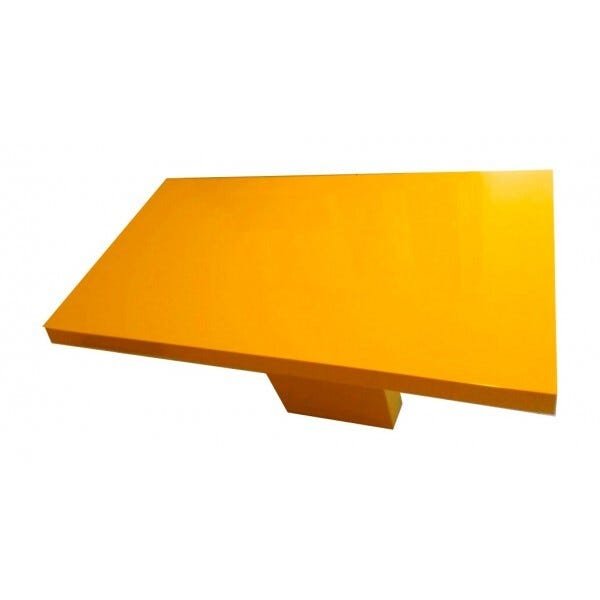 Mesa de Jantar em Resina Cor Amarela Modelo Verona 1,20x0,80 - 2