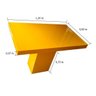 Mesa de Jantar em Resina Cor Amarela Modelo Verona 1,20x0,80 - 3