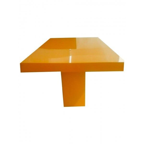 Mesa de Jantar em Resina Cor Amarela Modelo Verona 1,20x0,80 - 4