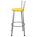 Ver imagem 4 de Banquetas para Cozinha Prata 4un Assento Amarelo
