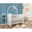 Ver imagem 5 de Berço Mini Estilo Americano Moderno com Grade de Proteção Inocencia com Colchão Cor Branco